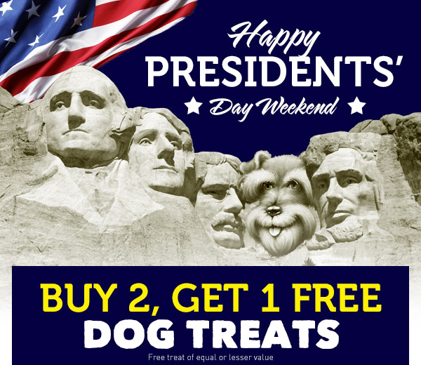 Buy 2 get 1 free dog treats!