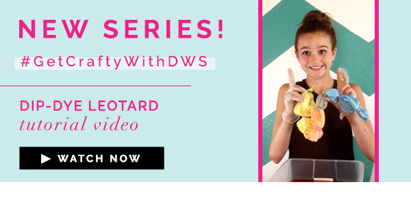 new series! #getcraftywithDWS Dip-dye leotard tutorial video. watch now
