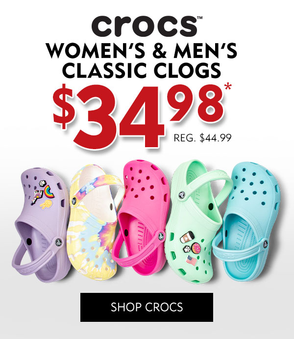 Crocs Classic Clogs $34.98. Regularly $44.99. Shop Crocs