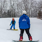 Snowboard lesson at Hunter Mountain
