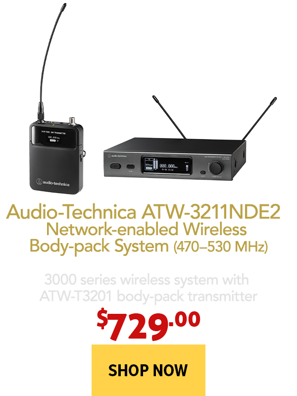Audio Technica 3000N series Network-enabled wireless receiver and bodypack transmitter
