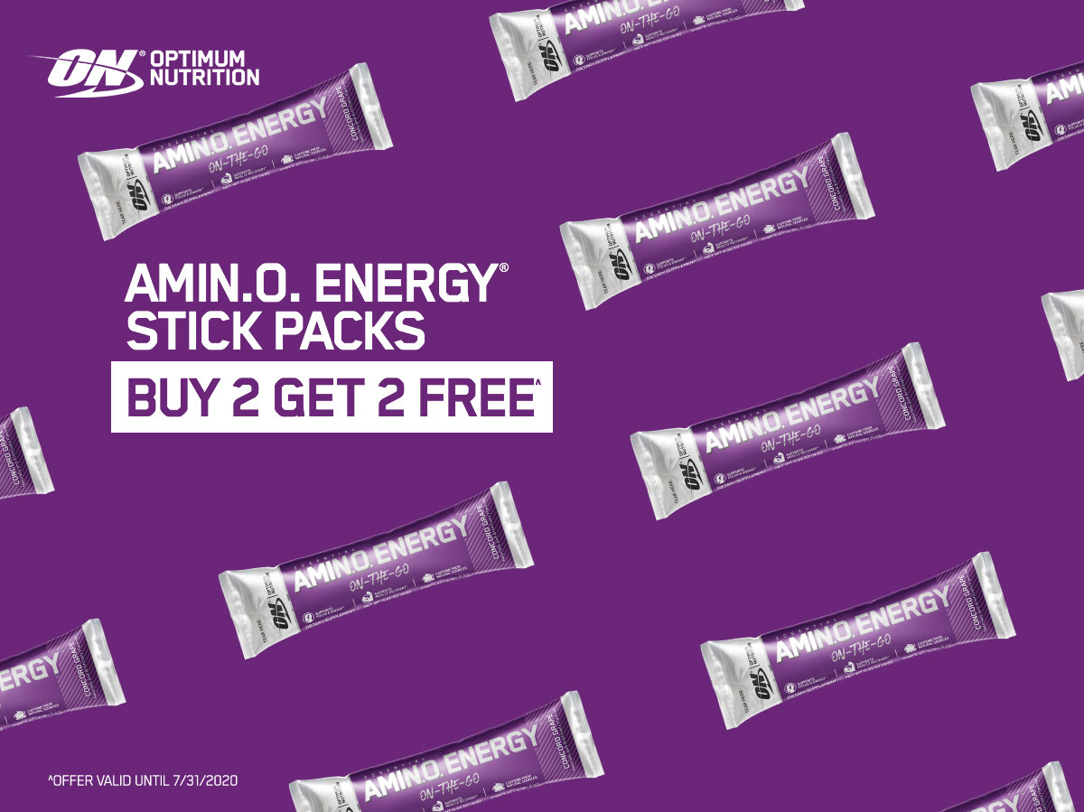 AMIN.O ENERGY Stick Pack Buy 2 Get 2 Free Promotion Ends 7/31/2020