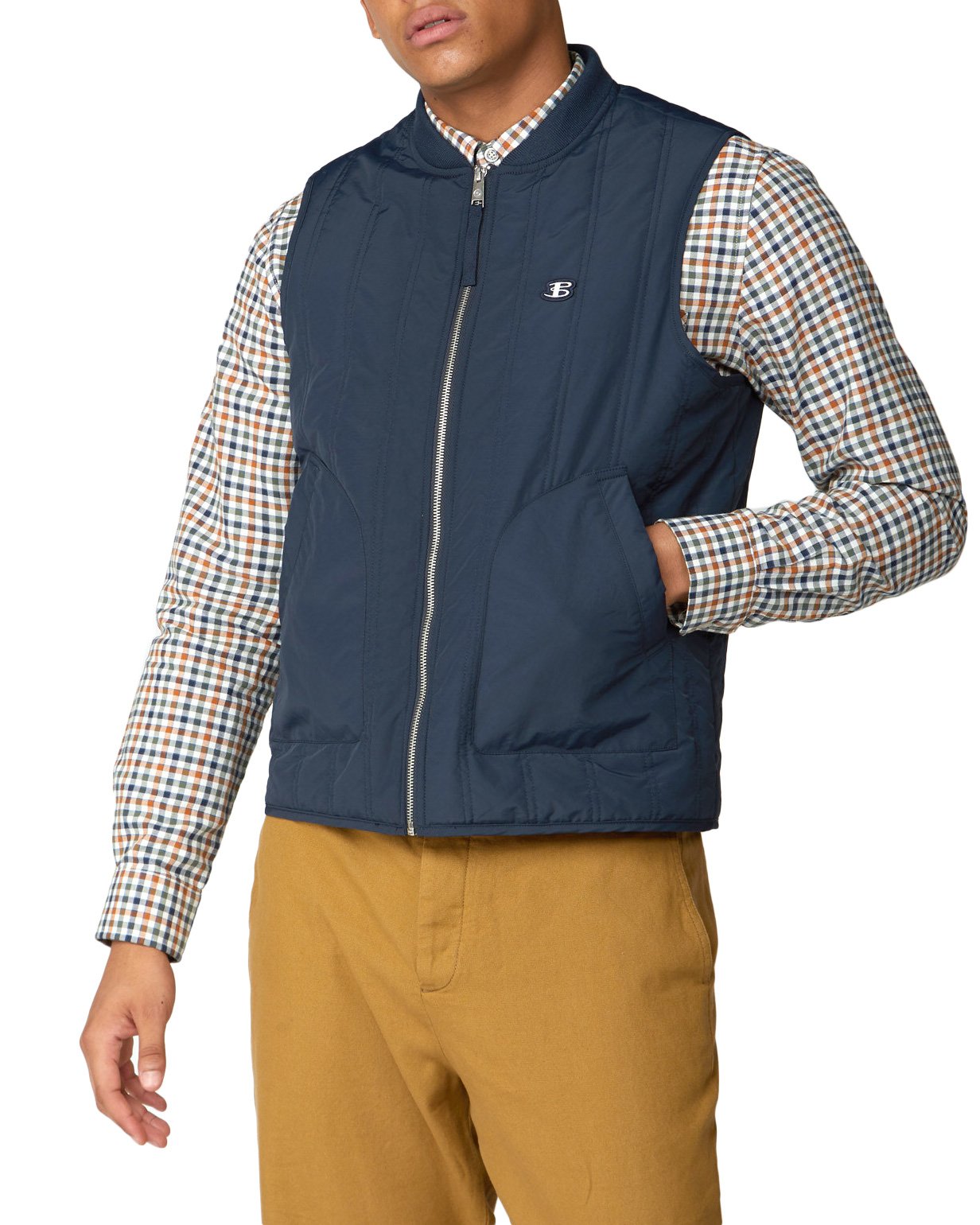 Image of B by Ben Sherman Quilted Gilet - Midnight