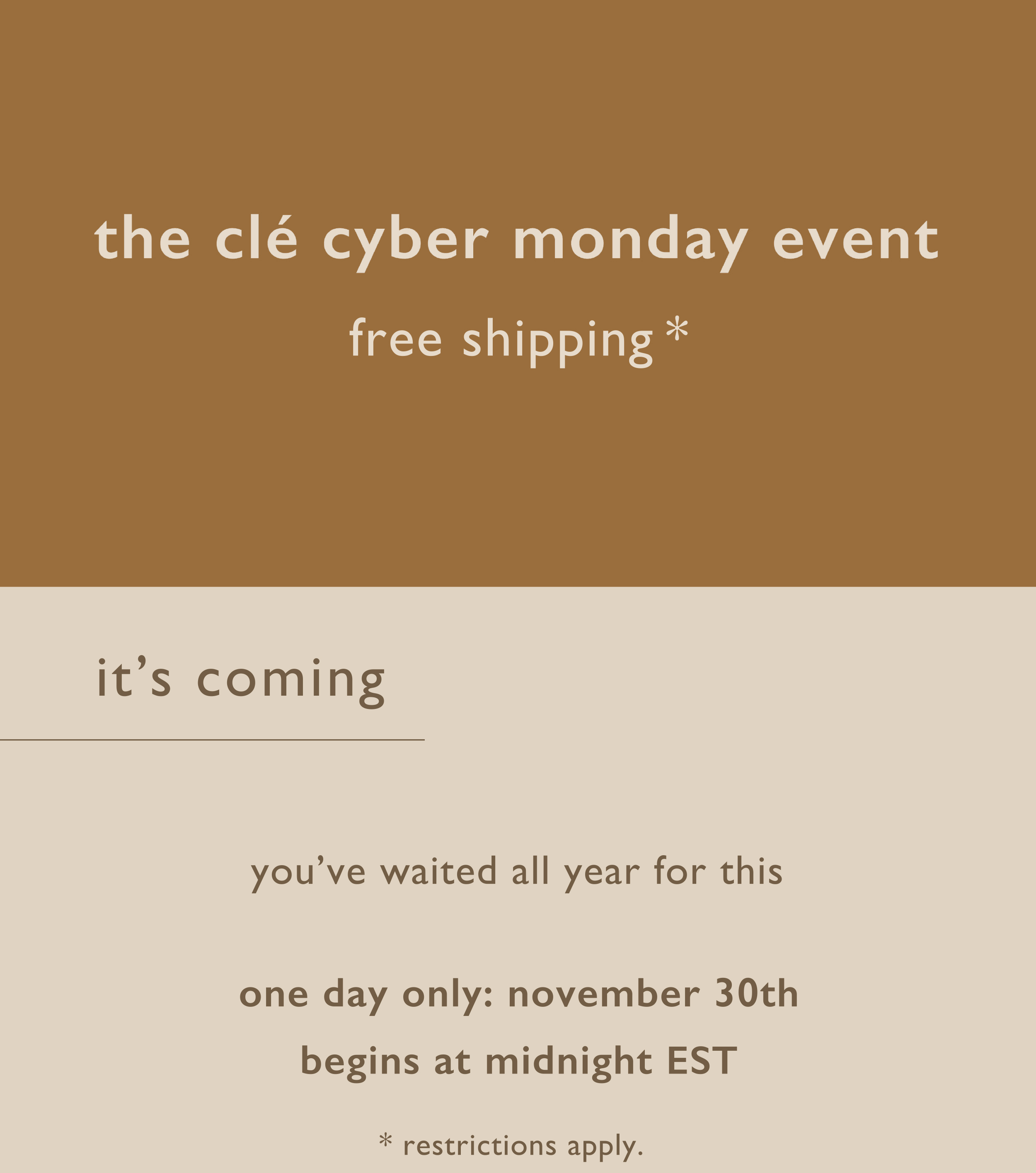 it''s coming. you''ve waited all year for this. one day only: november 30th begins at midnight EST