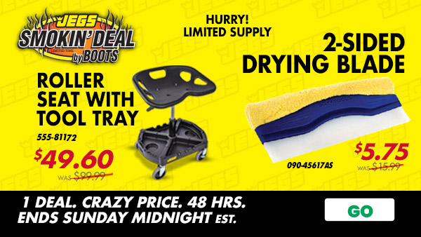 Save BIG on a Roller Seat with Tool Tray or a 2-Sided Drying Blade