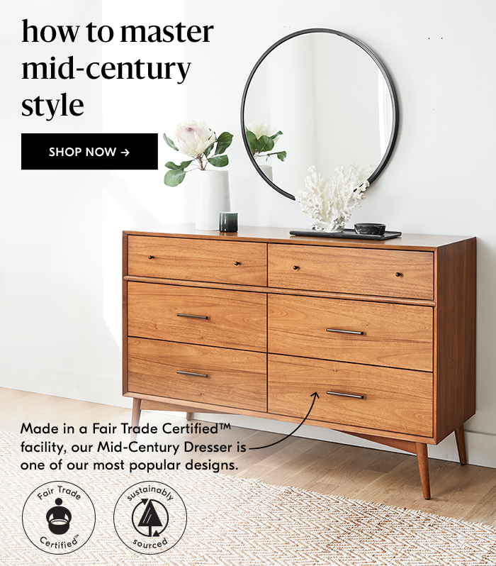 how to master mid-century style. shop now