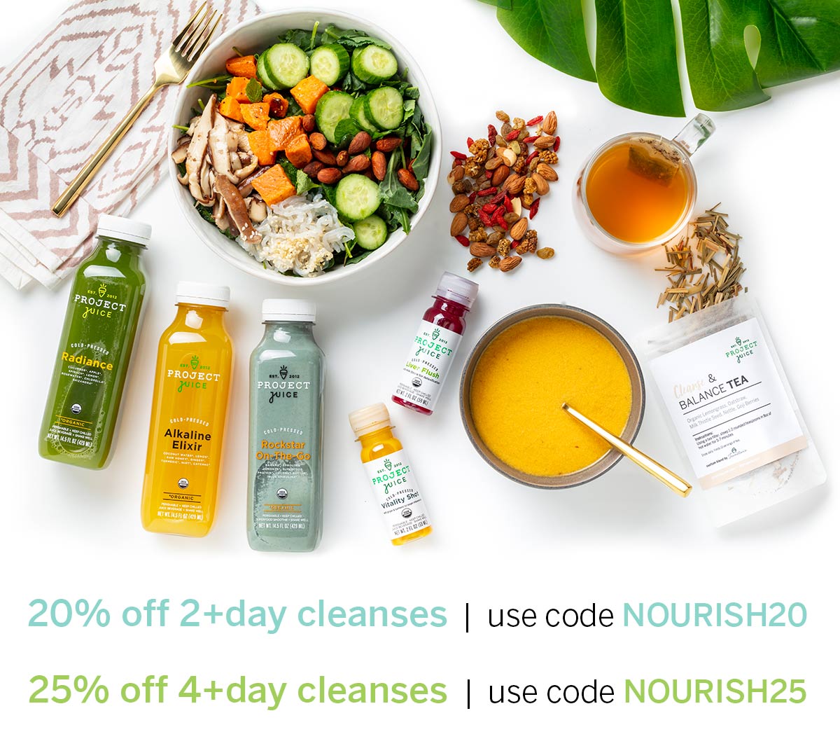 20% off 2+Day Cleanses use code NOURISH20 | 25% off 4+Day Cleanses use code NOURISH25