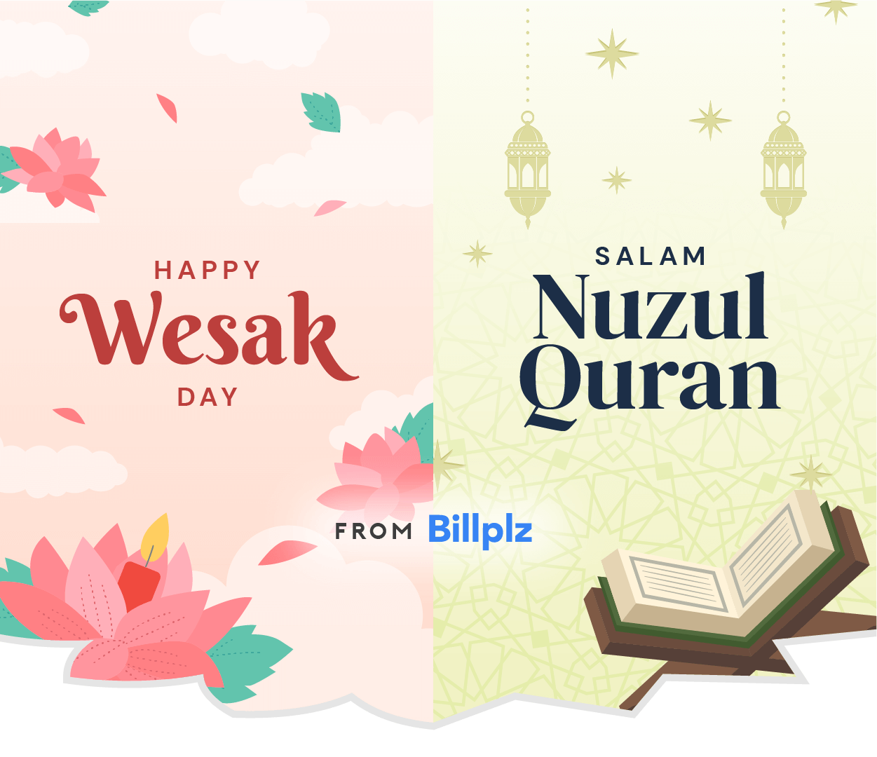 Happy Wesak Day and Salam Nuzul Quran from Billplz!