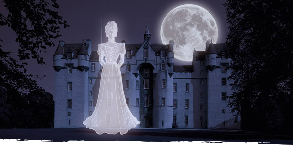 An illustration of Lilias Drummond''s ghost at Fyvie Castle