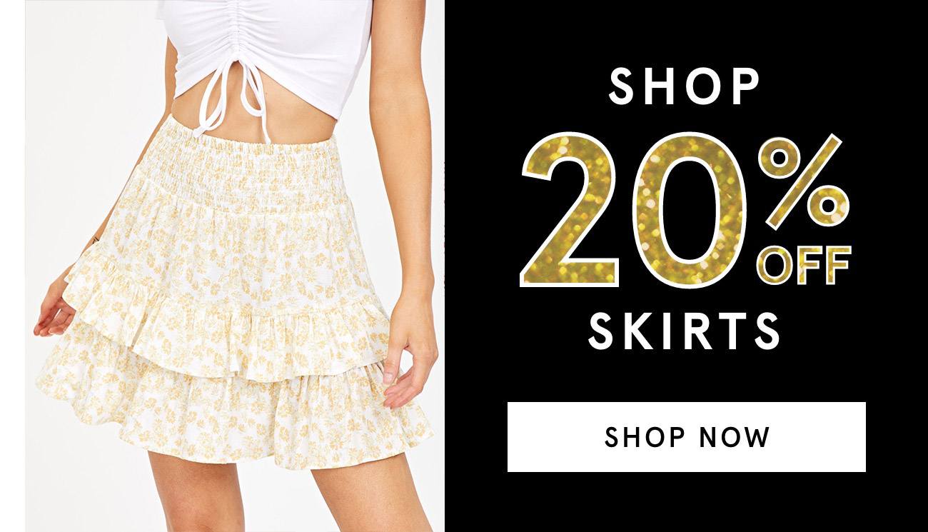 Shop skirts 20% off