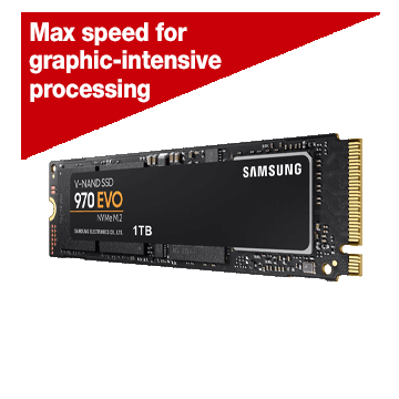 Samsung 970 EVO 1TB SSD 3-bit MLC NAND M.2 2280 PCIe NVMe 3.0 x4 Internal Solid State Drive