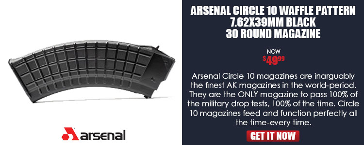 Arsenal Circle 10 Waffle Pattern 7.62x39mm Black 30 Round Magazine