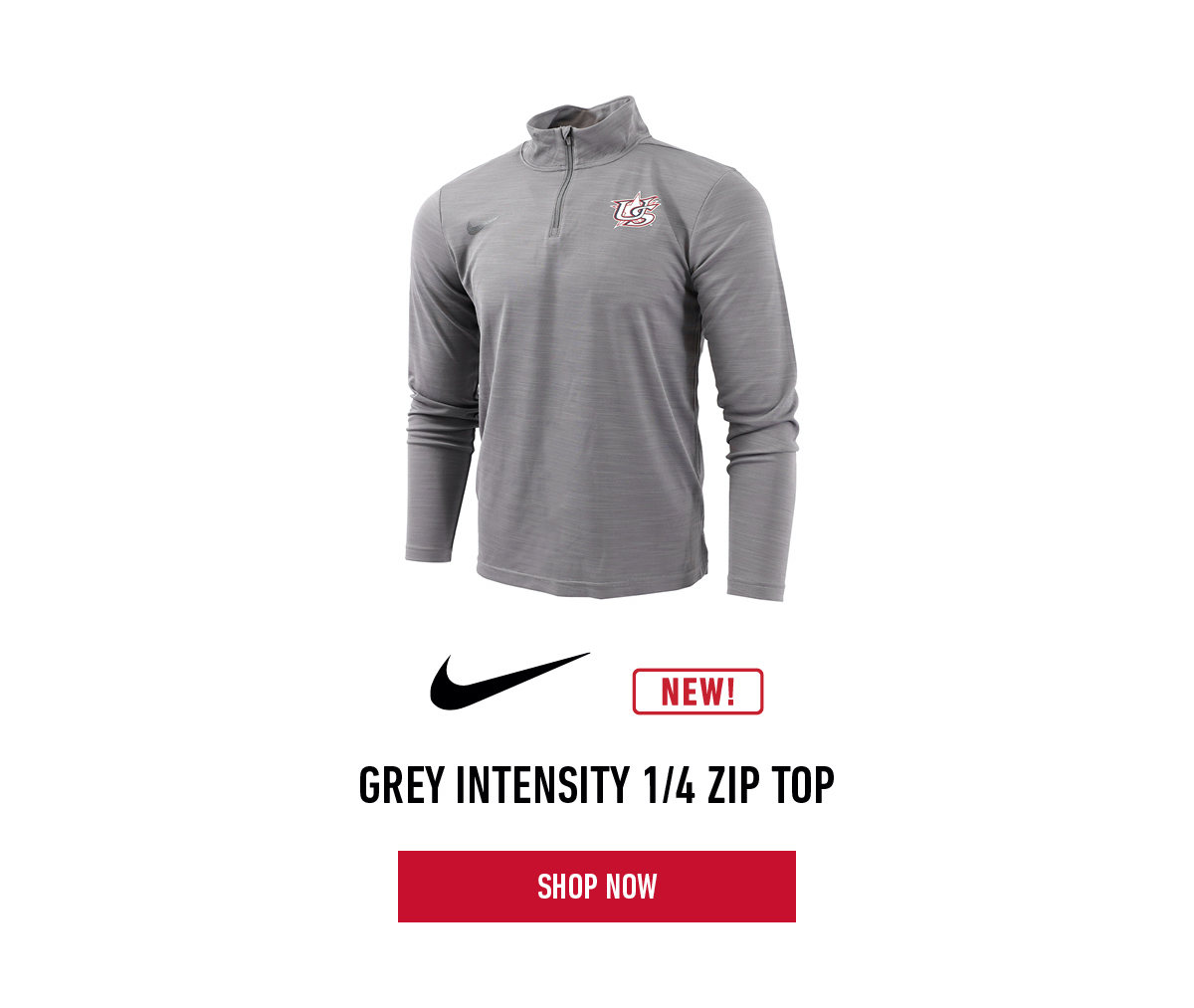 Nike Grey Intensity 1/4 Zip Top