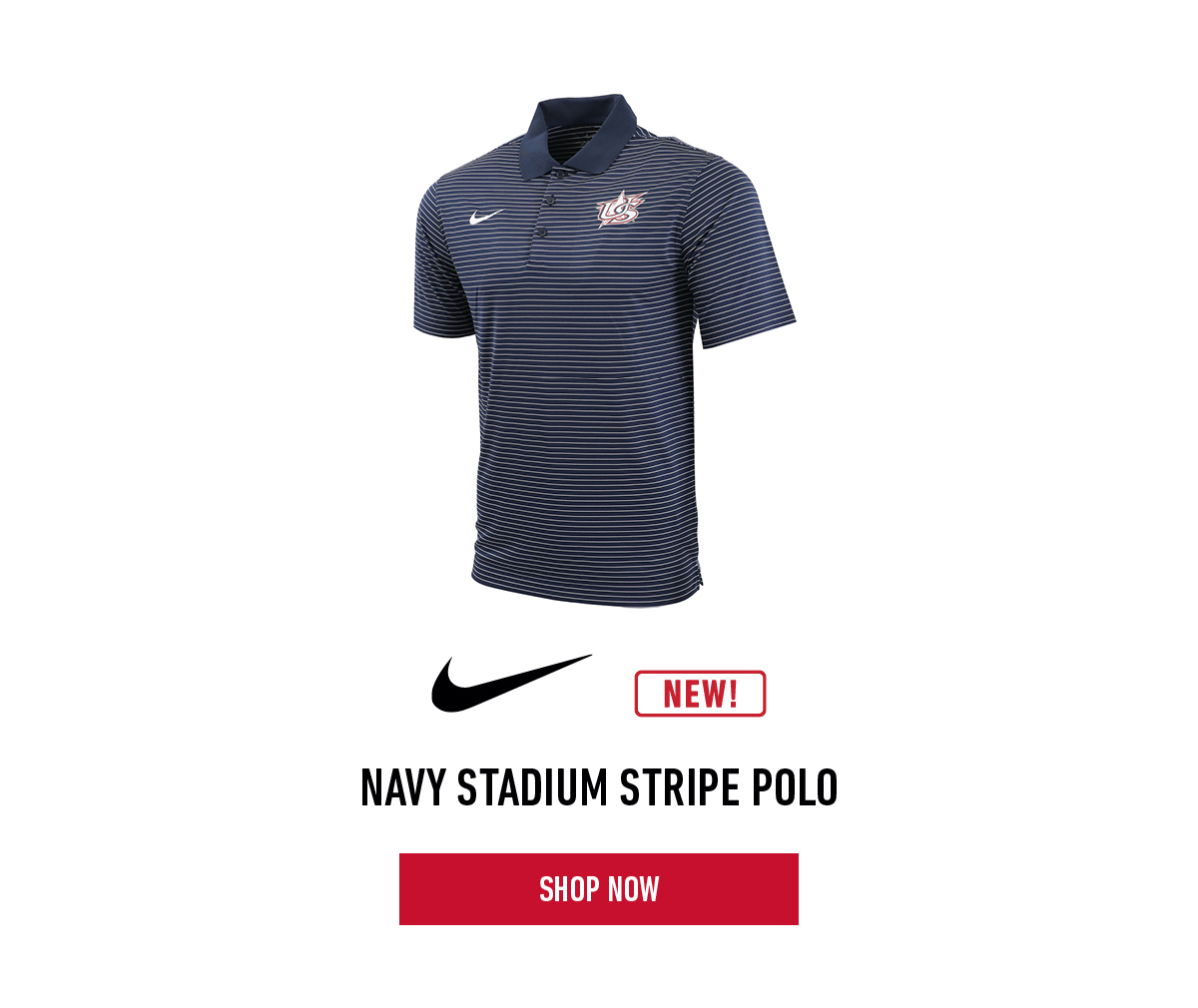 Nike Navy Stadium Stripe Polo