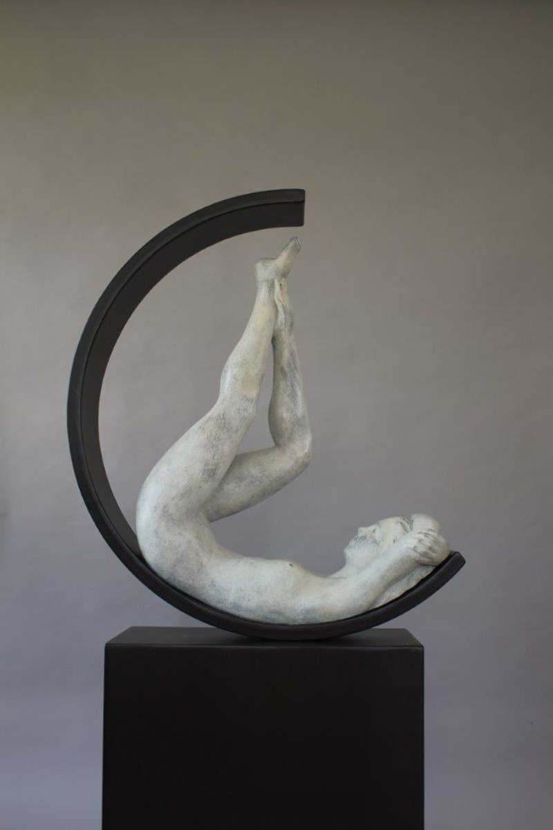 ''Circle'' bronze/ steel, 170 x 86 x 30 cm (with the base)