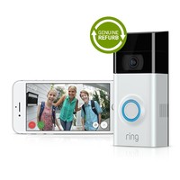 Ring Video Doorbell [2nd Gen] (Satin Nickel) [Genuine Refurbished]