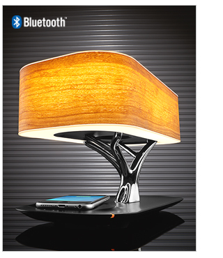 Bonsai Bluetooth Speaker Lamp with Wireless Charging Pad