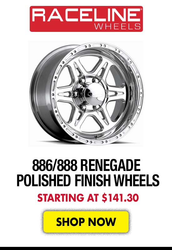 Raceline 886/888 Renegade Polished Finish Wheels - Starting at $141.30