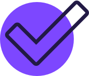 Purple check mark