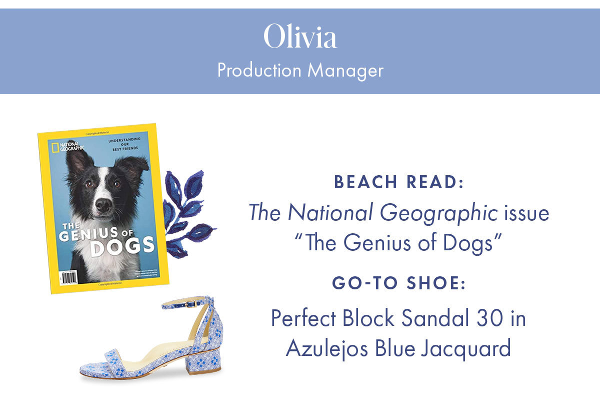 Olivia, Production Manager   Beach read: The National Geographic issue 