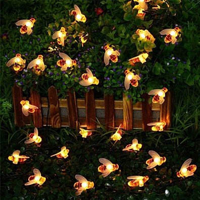 20 Honey Bee Fairy LED String Lights for Outdoors