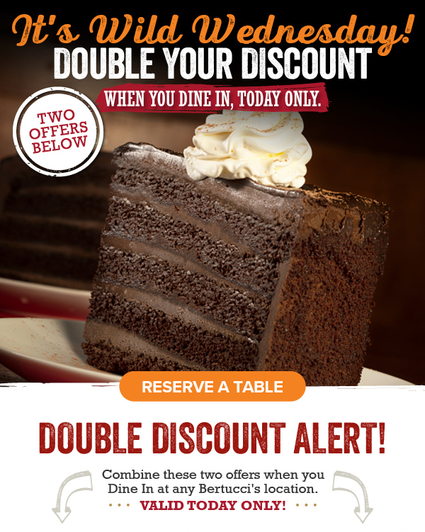 It''s Wild Wednesday - Double your discount when you dine in today - click to reserve a table