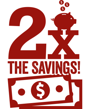 2x savings