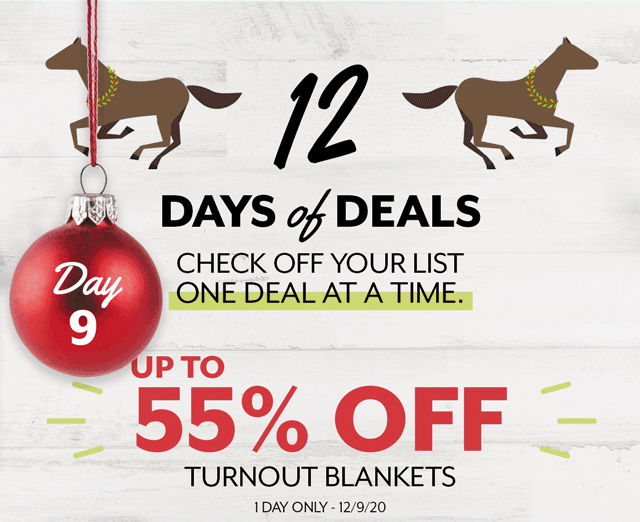 12 Days of Deals. Day 9 - Up to 55% off select StormShield & ArmorFlex blankets.
