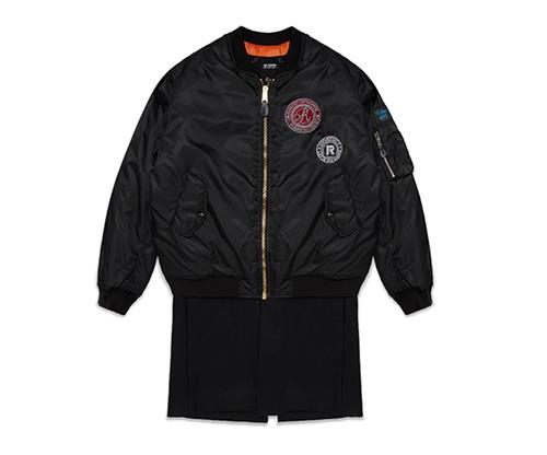 Raf Simons Mens Patched Bomber Jacket
