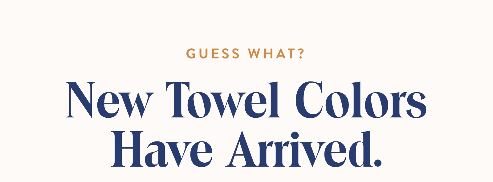 New Towel Colors