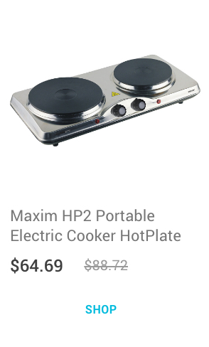 Maxim HP2 Portable Electric Cooker HotPlate Cooktop