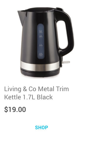 Living & Co Metal Trim Kettle 1.7L Black