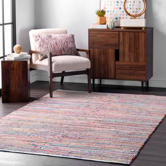 Rugs USA Ivory Chindi Blended Cross Stripes rug - Casuals Rectangle 4'' x 6''