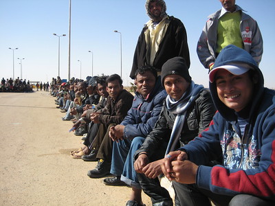 Bangladeshi migrants in Egypt wait to return home.