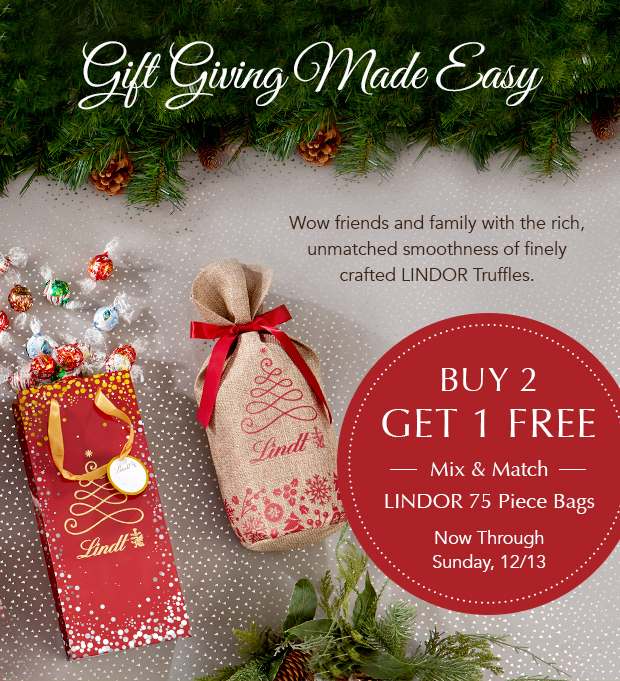Buy 2 Get 1 Free - LINDOR 75 Piece Bags