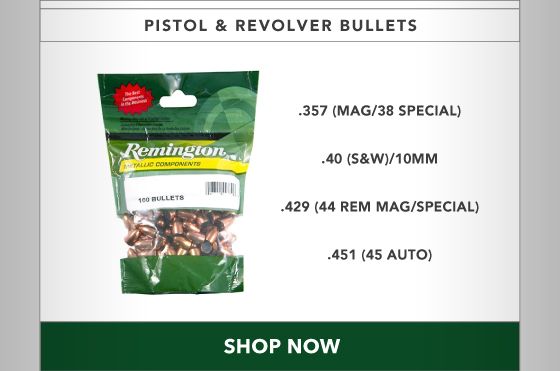 15% OFF All Pistol & Revolver Bullets