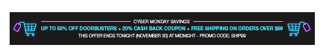 Cyber Monday Savings