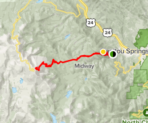 Pikes Peak via Barr Trail Map