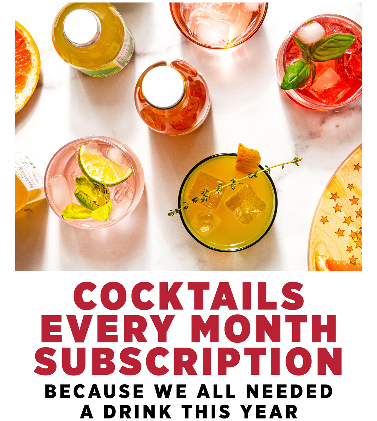 Cocktails Every Month Subscription. Because We All Needed A Drink This Year