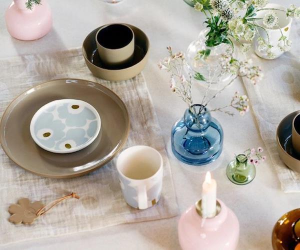 Ceramics set on table.