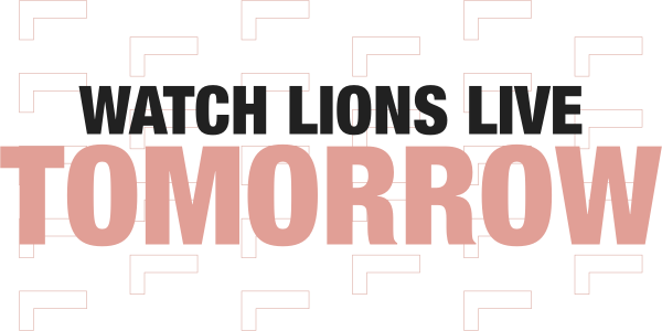 Watch Lions Live TOMORROW
