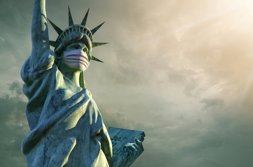 Statue of Liberty with Mask