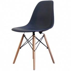 Style Navy Blue Plastic Retro Side Chair