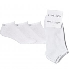 3-Pack Bamboo Cotton Sports Trainer Socks, White