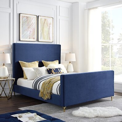 Kynthia Linen Bedframe - Queen or King | Upholstered | Modern and Contemporary | Inspired Home