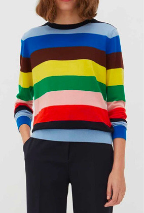 rainbow cashmere sweater