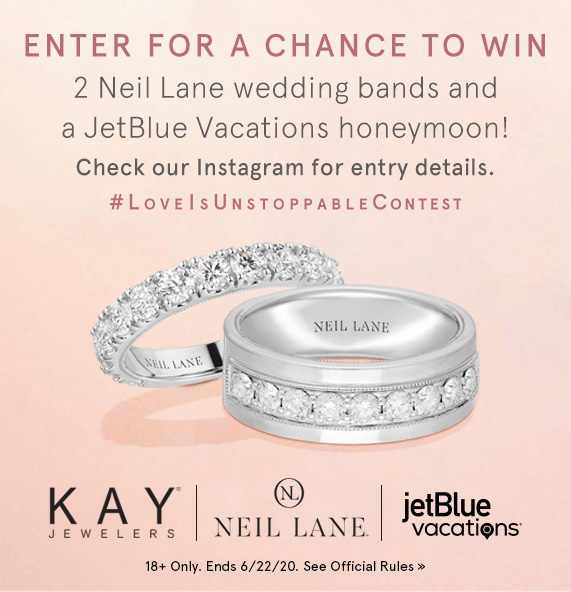 Enter for a chance to win 2 Neil Lane wedding bands and a JetBlue Vacations honeymoon!