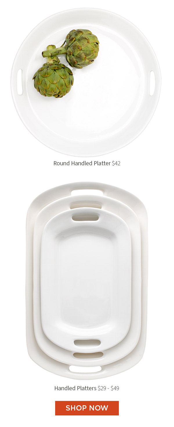 Round Handled Platter $42 .?Handled Platters $29 - $49