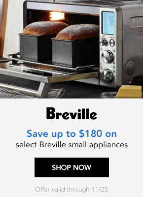Save up to $180 on select Breville espresso machines, toaster ovens, and more