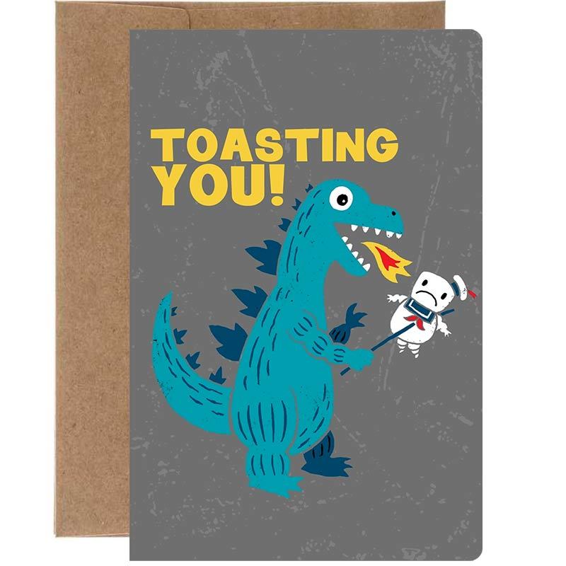 Image of Toasting You! Congratulations Greeting Card